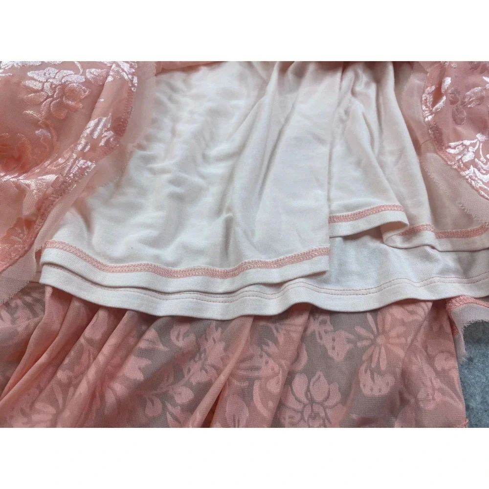 Free People Antoinette Peachy Pink Velvet Spaghetti Strap Dress Size XS‎ *NWT